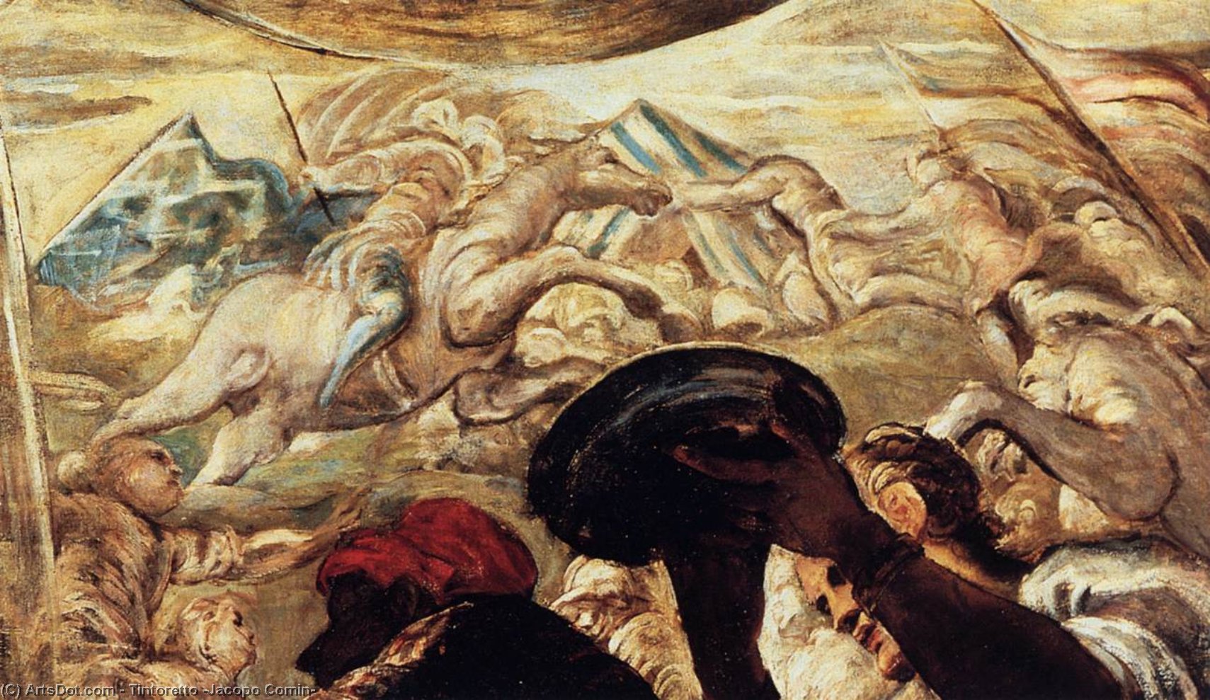 Moses Drawing Water From The Rock (detail) — Jacopo Tintoretto