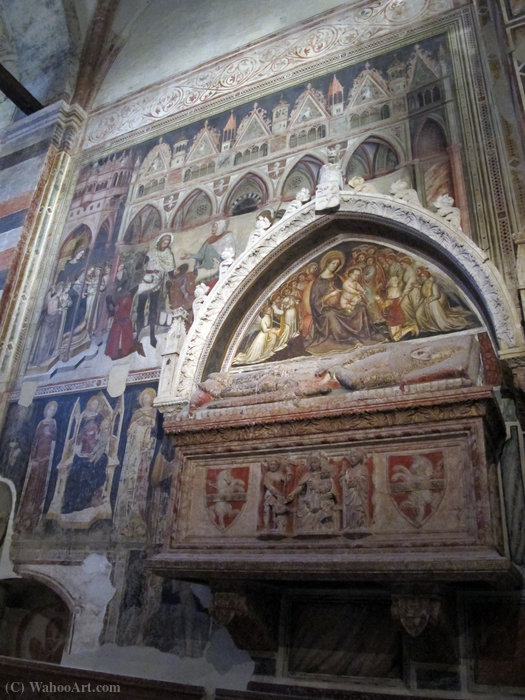 Chapel Horses, Frescoes And Altichiero Monum. Federico Horses With Franked. Stefano From Zevio — Stefano Da Zevio