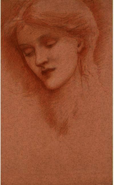 Head Of A Girl, Reputedly The Artist's Daughter Margaret — Edward Coley Burne-jones