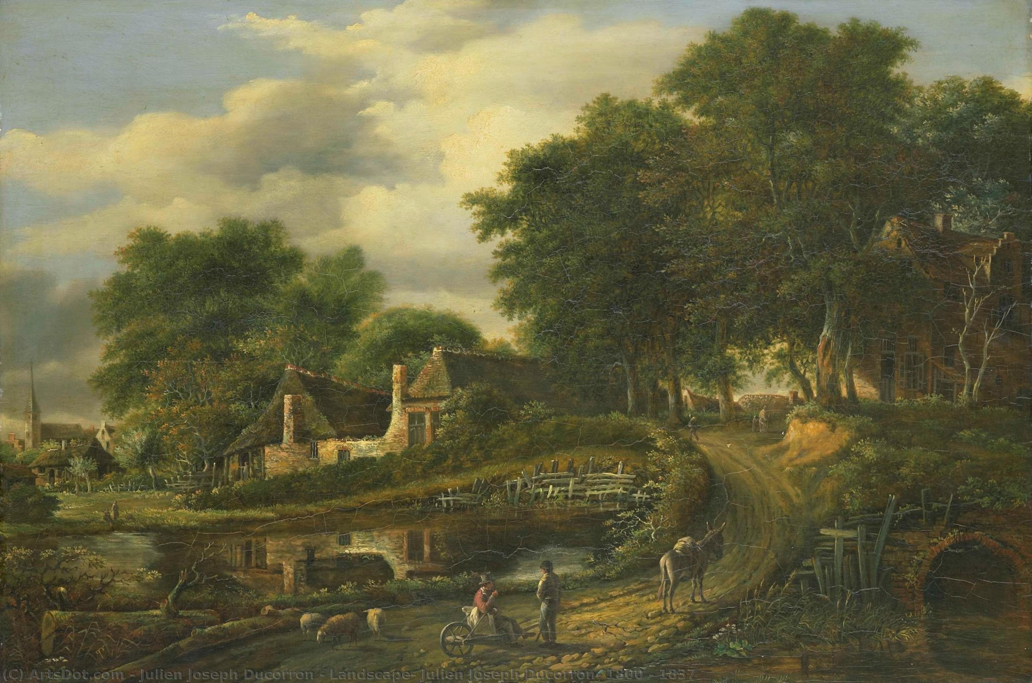 Landscape, Julien Joseph Ducorron, 1800 - 1837 — Julien-joseph Ducorron