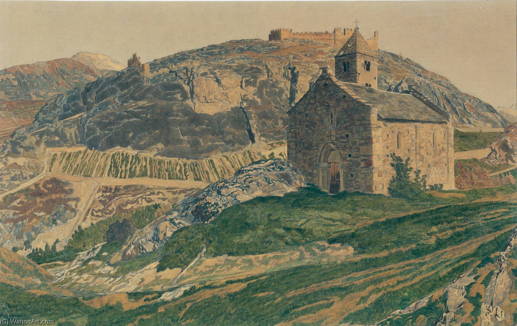 Chapelle De Tous Les Saints, Sion, 1915 All Saint's Chapel, Sion , 1915 — Raphy Dallèves