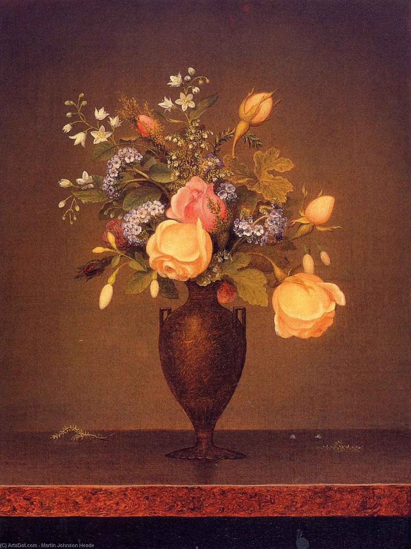Wildflowers In A Brown Vase — Мартин Джонсон Хед