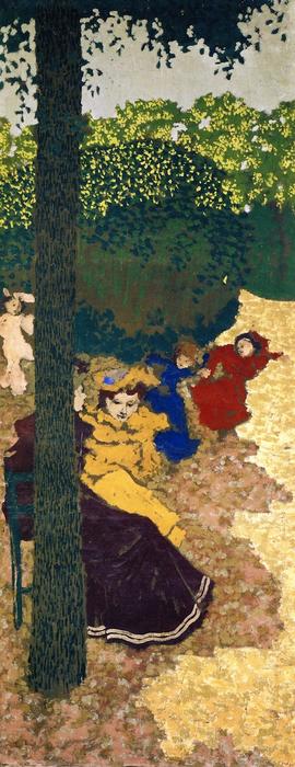 The Public Gardens - Young Girls Playing — Jean-édouard Vuillard