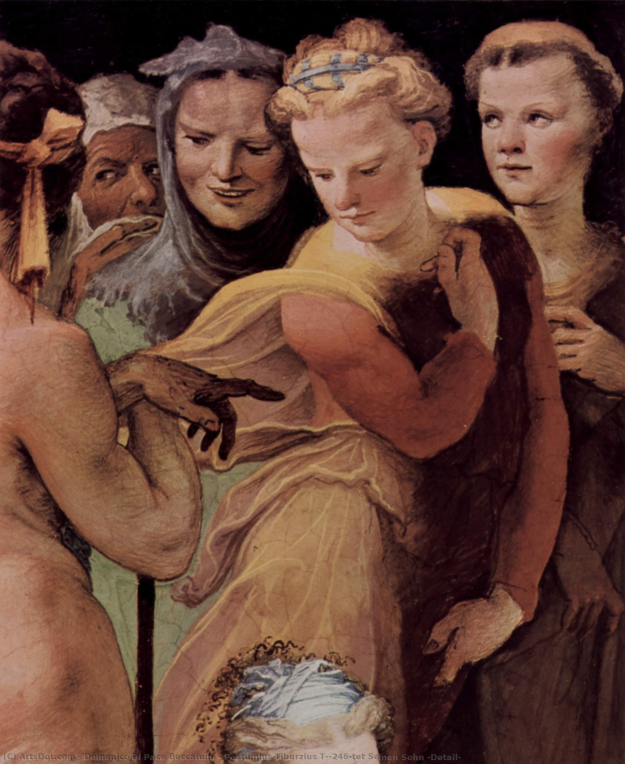 Postumius Tiburzius Tötet Seinen Sohn (detail) — Domenico Di Pace Beccafumi