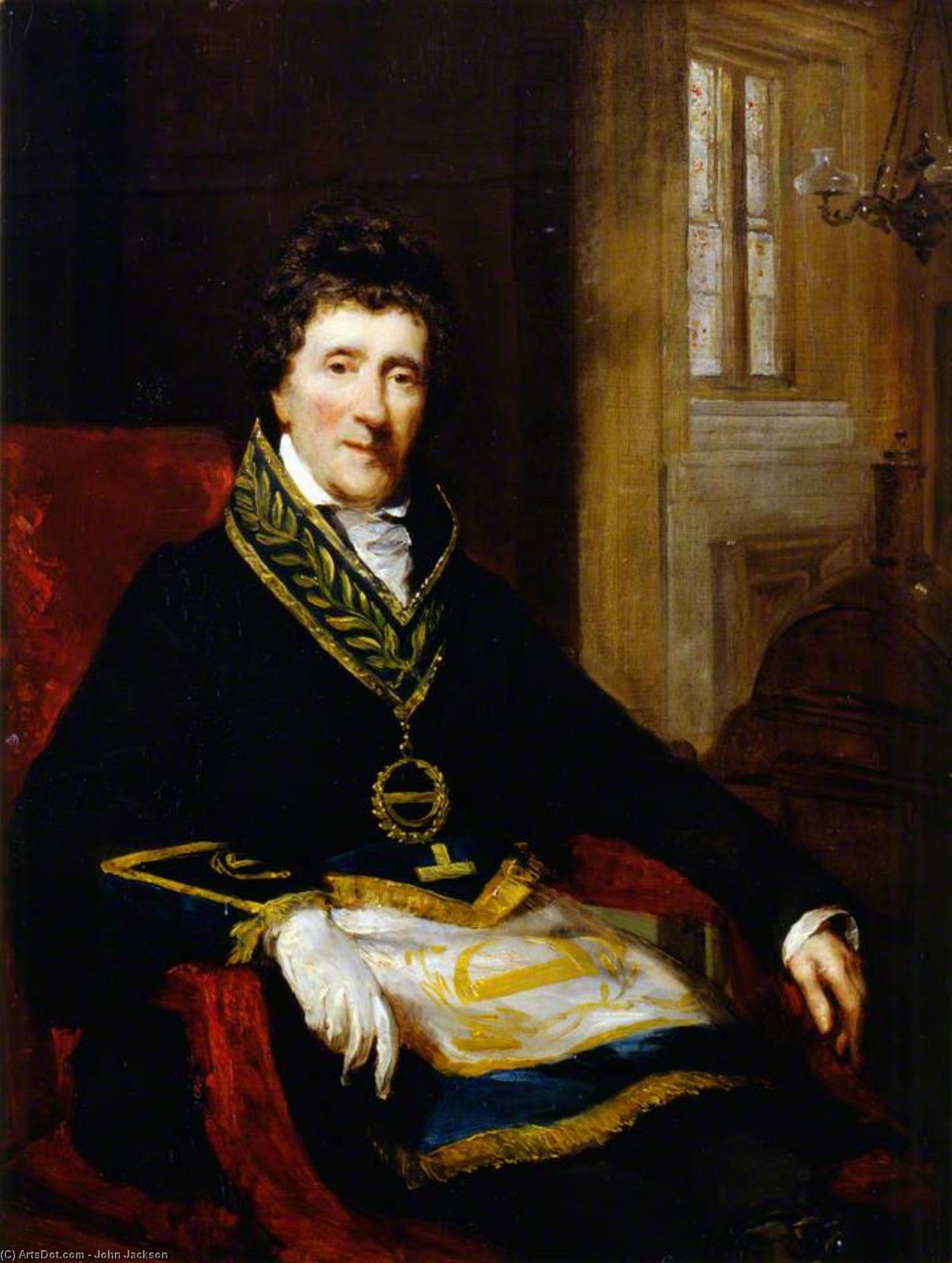 Sir John Soane, In Masonic Costume, As Grand Superintendent And President Of The Board Of Works — Džon Džekson