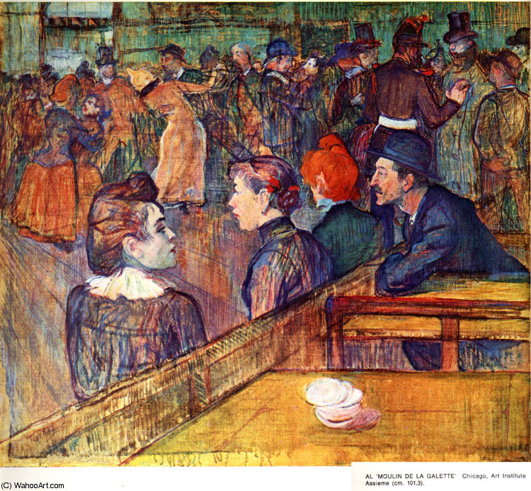 At The Moulin De La Galette Dance — Enri Tuluz Lotrek