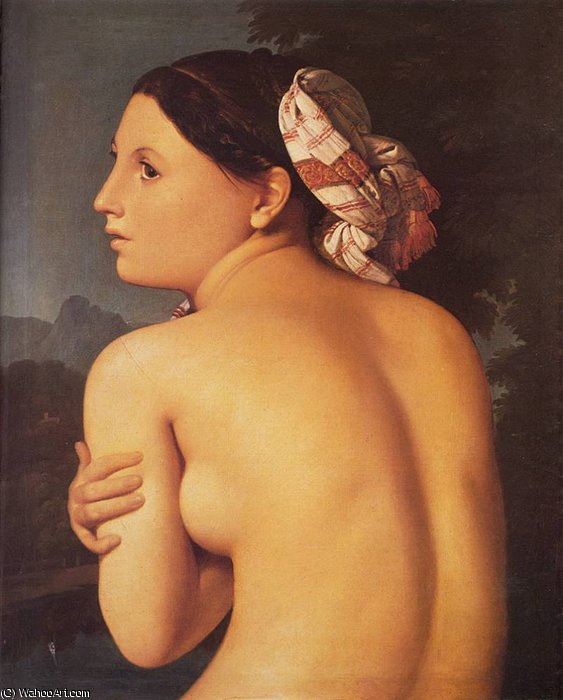 Half Figure Of A Bather — Jean-auguste-dominique Ingres