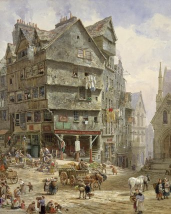 The High Street From The West Bow, Edinburgh — Louise Rayner