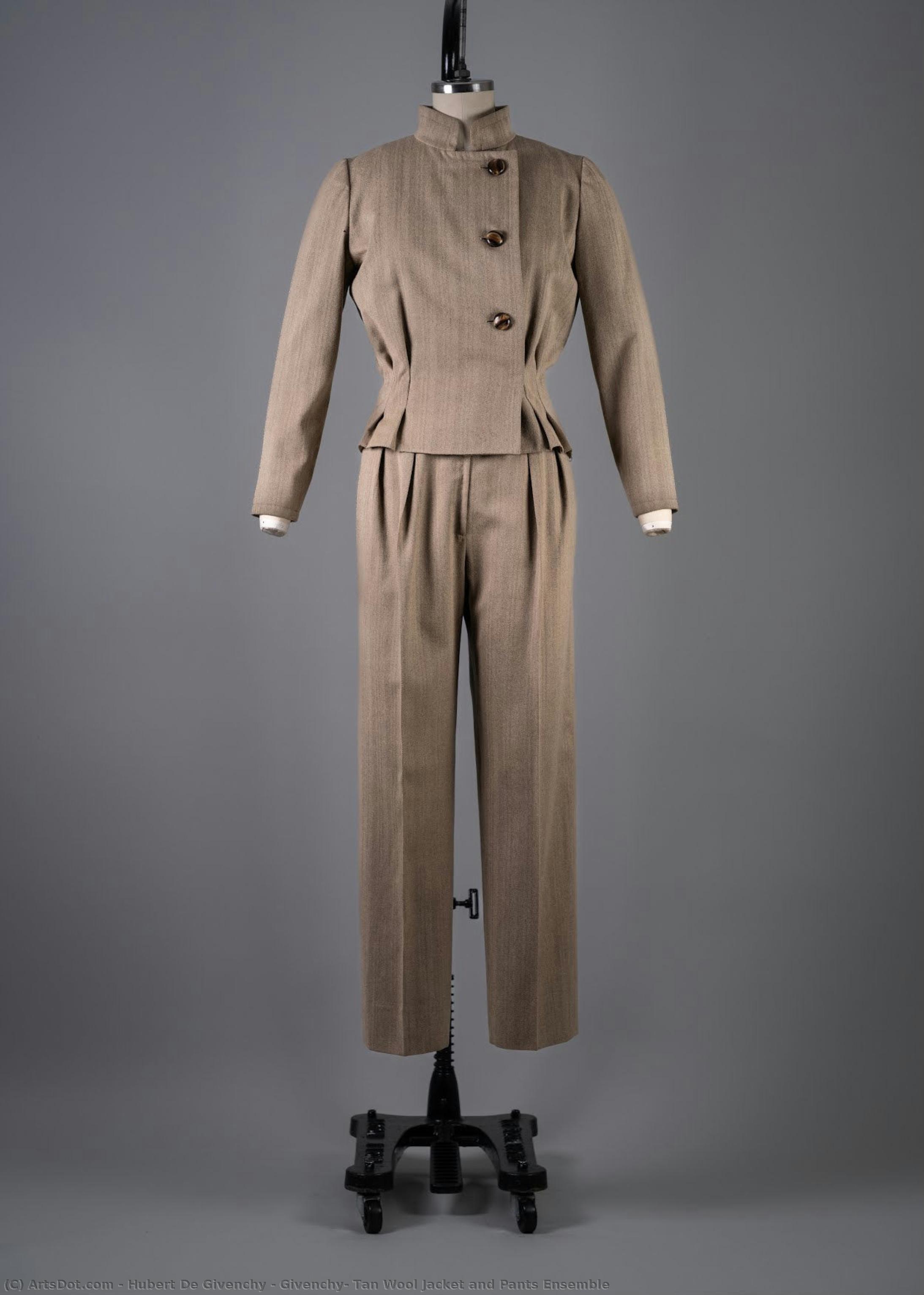 Givenchy, Tan Wool Jacket And Pants Ensemble — Юбер Де Живанши