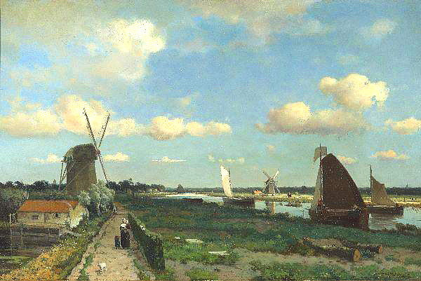View Of The Trekvliet Canal Near The Hague — Jan Weissenbruch