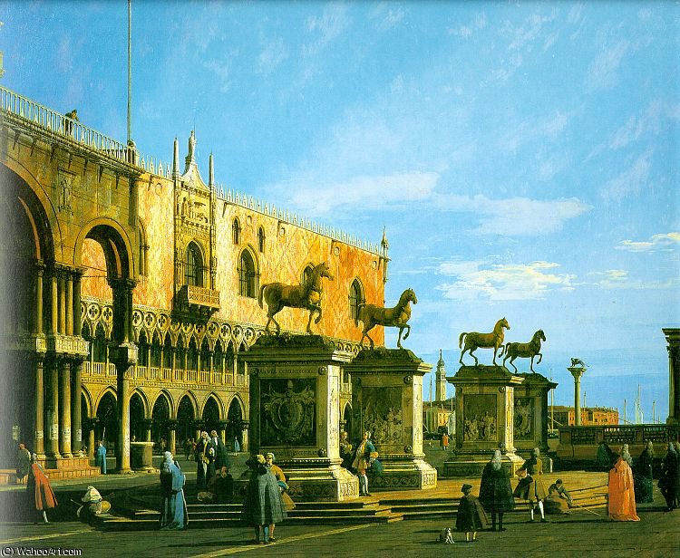 The Horses Of San Marco In The Piazzett — Canaletto
