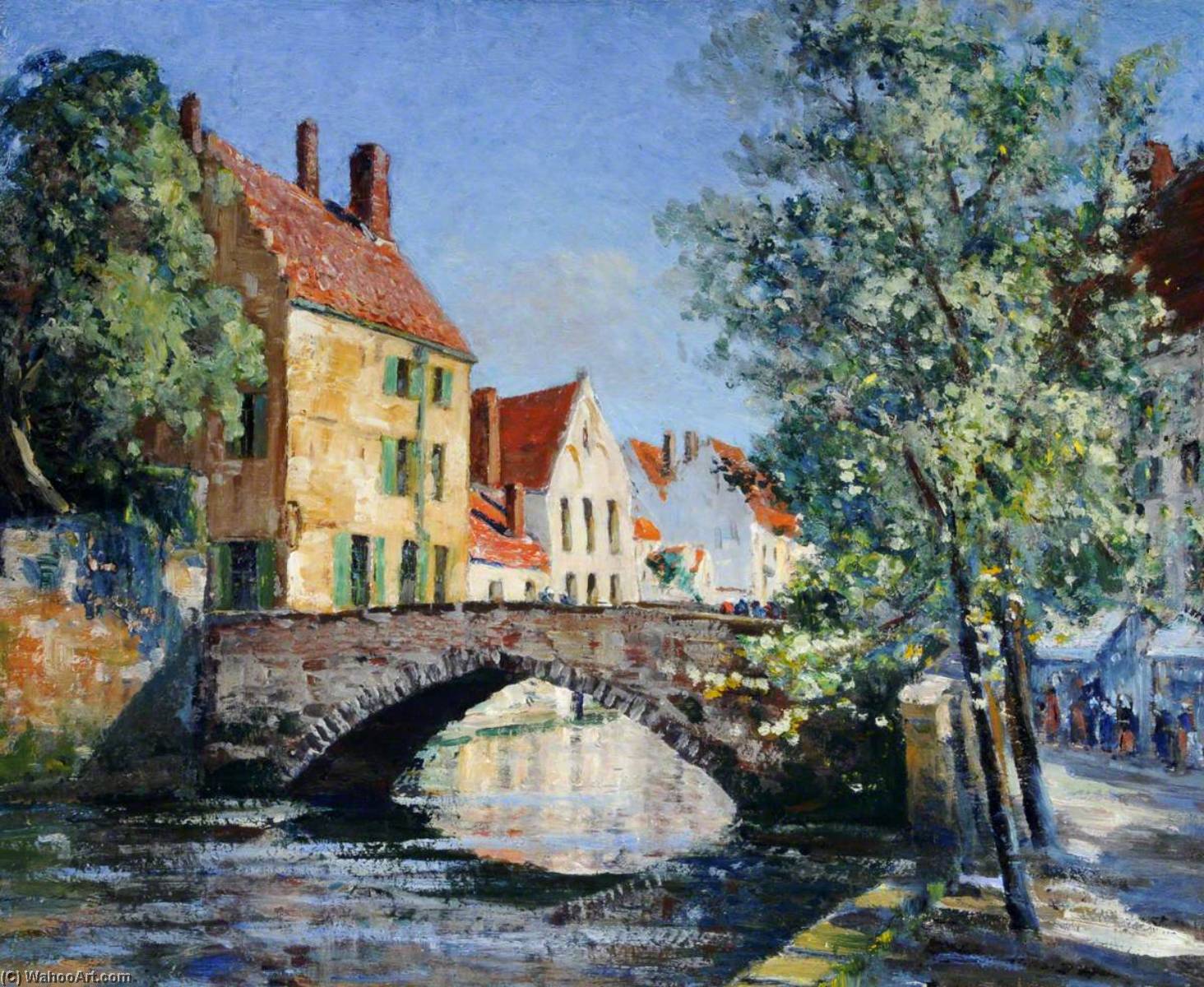 Bridge Over A Canal, Bruges — Francis William Synge Le Maistre