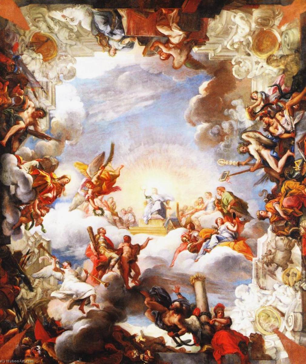 Model For The Apotheosis Of Marcantonio Colonna Ii In The Palazzo Colonna — Giuseppe Bartolomeo Chiari