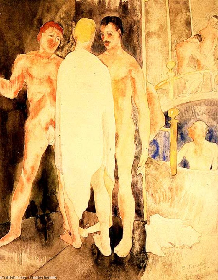 Turkish Bath With Self Portrait — チャールズ・デムス
