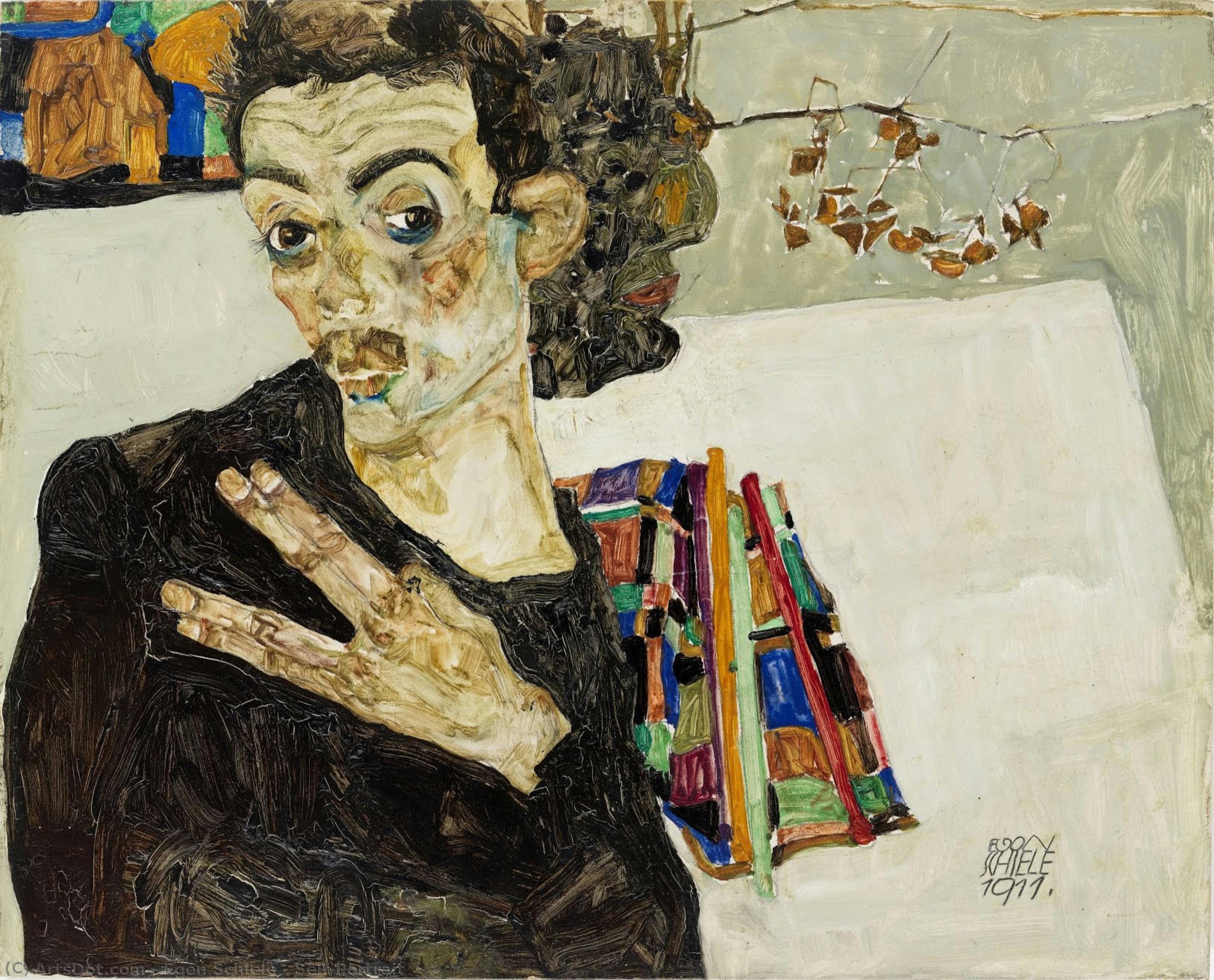Self-portrait — Шиле