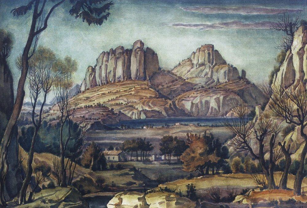 Romantic Landscape (crimean Landscape) — Konstantin Fyodorovich Bogaevsky