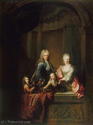 Portrait Of The Maupertuis Family — Robert Le Vrac De Tournières