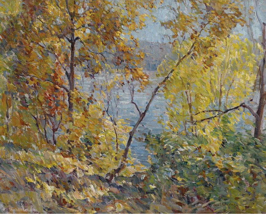 Oaks And Tulip Poplars, (1923) — John Fulton Folinsbee