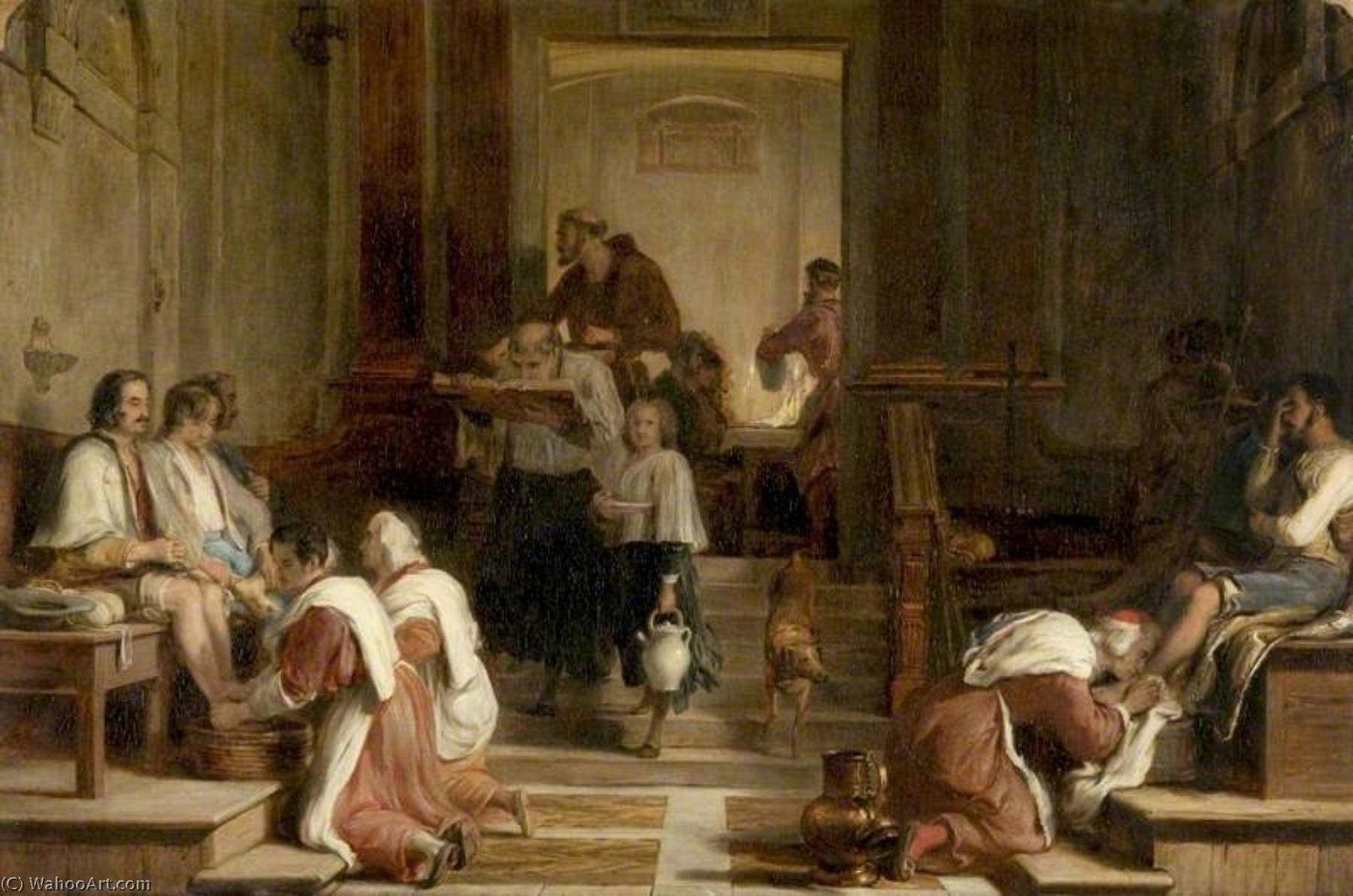 Cardinals, Priests And Roman Citizens Washing The Pilgrims' Feet — Sir David Wilkie