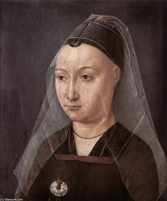 Portrait Of A Lady With A Carnation — Master Of The Legend Of Saint Ursula