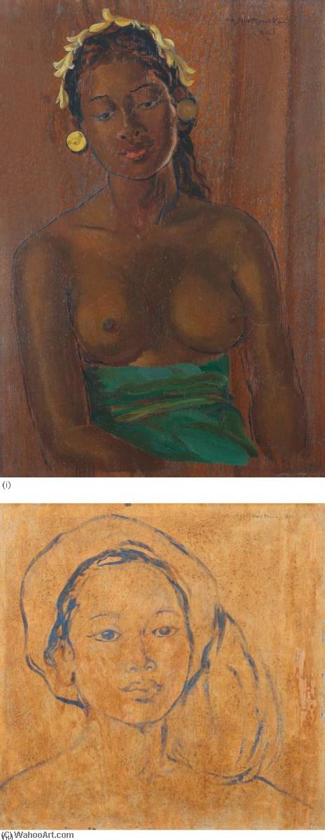 (i) Balinese Woman (ii) Head Of Balinese Woman — Czeslaw Mystkowski