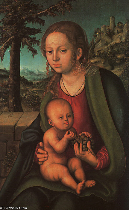 Madonna With The Bunch Of Grapes — Lucas Cranach The Elder