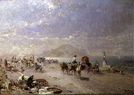 Coastal Road On The Gulf Of Palermo — Franz Richard Unterberger