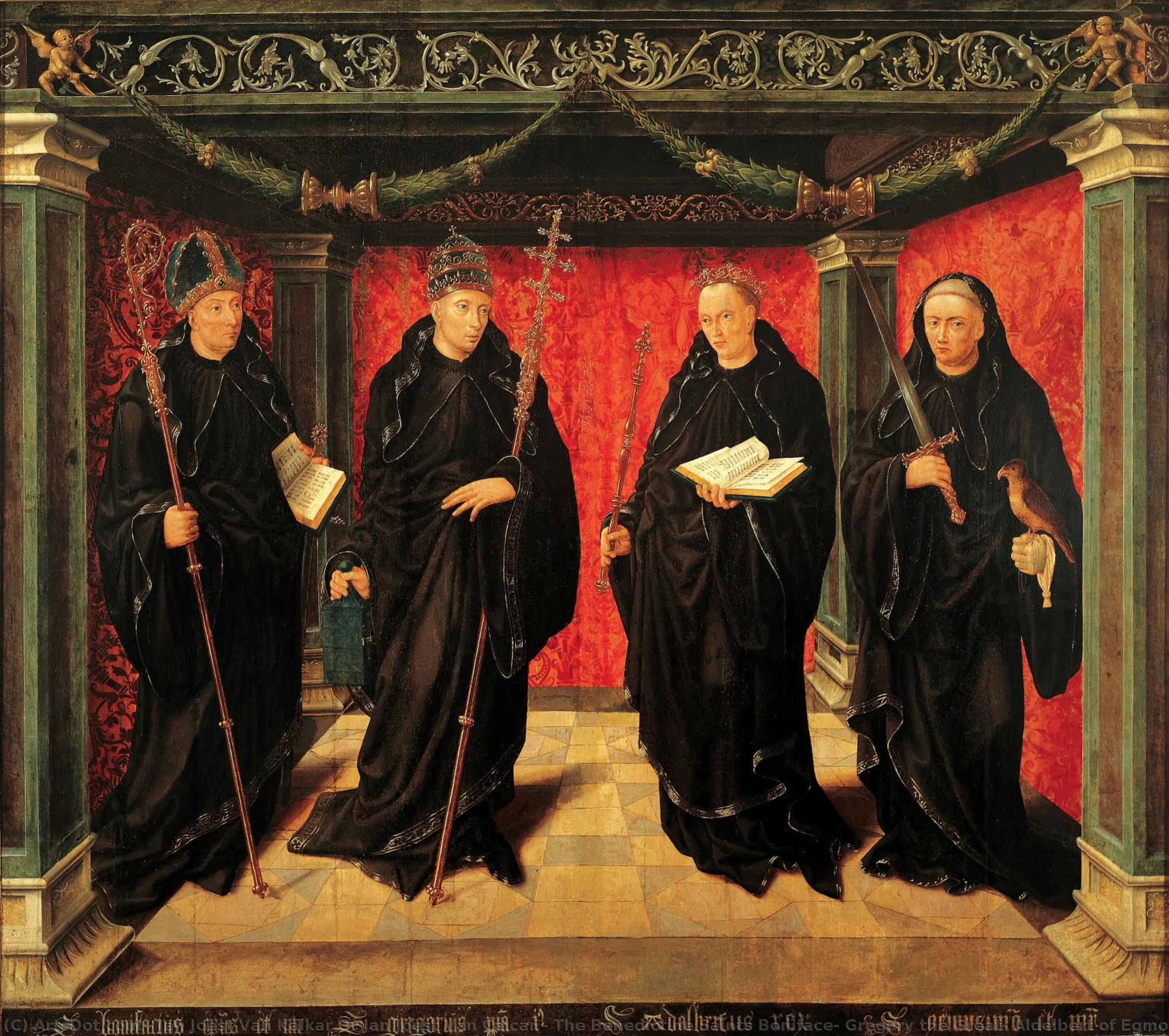 The Benedictine Saints Boniface, Gregory The Great, Aldelbert Of Egmond And Jerome Of Noordwijk — Jan Joest Van Kalkar Or Jan Joest Van Calcar