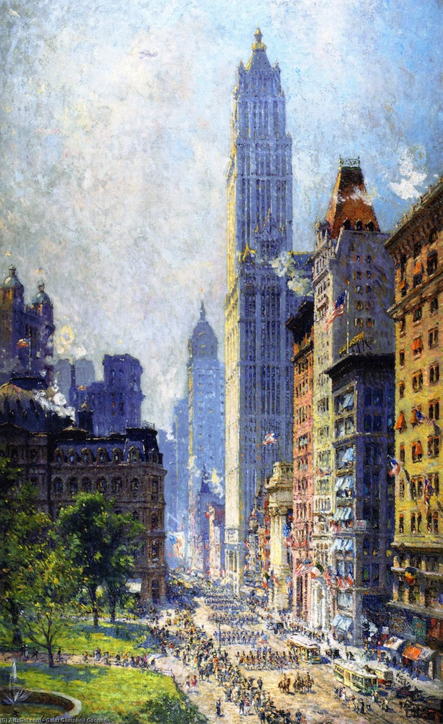 Lower Broadway In Wartime — Колин Кембел Купер
