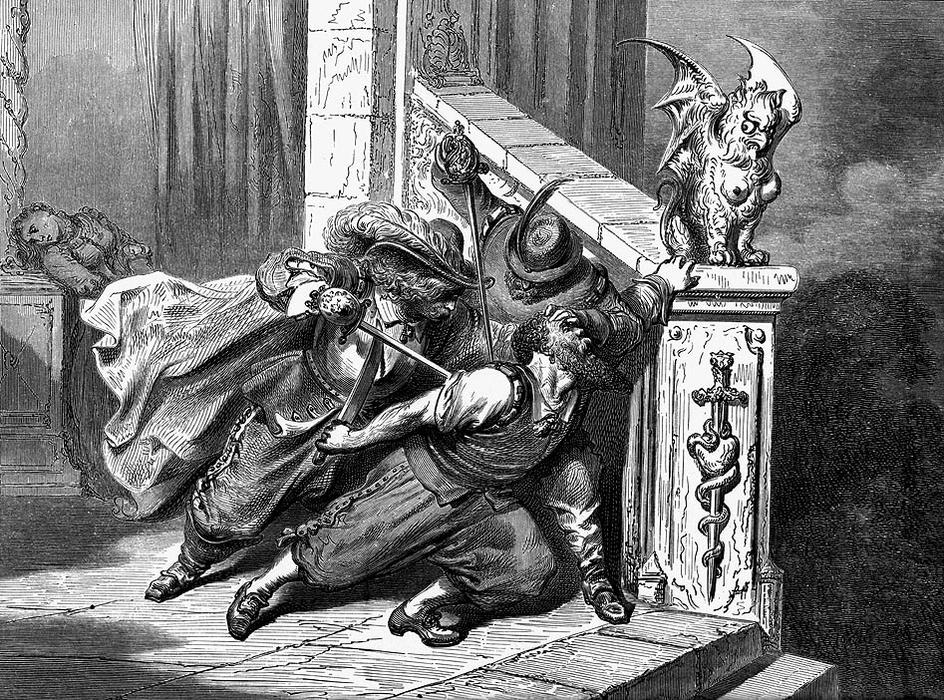 They Plunged Their Swords Through His Body — Paul Gustave Doré