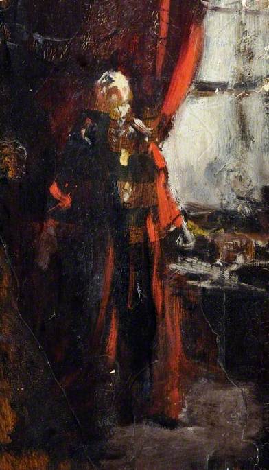 Study Of A Man In Robes (detail) — Frederick William Elwell