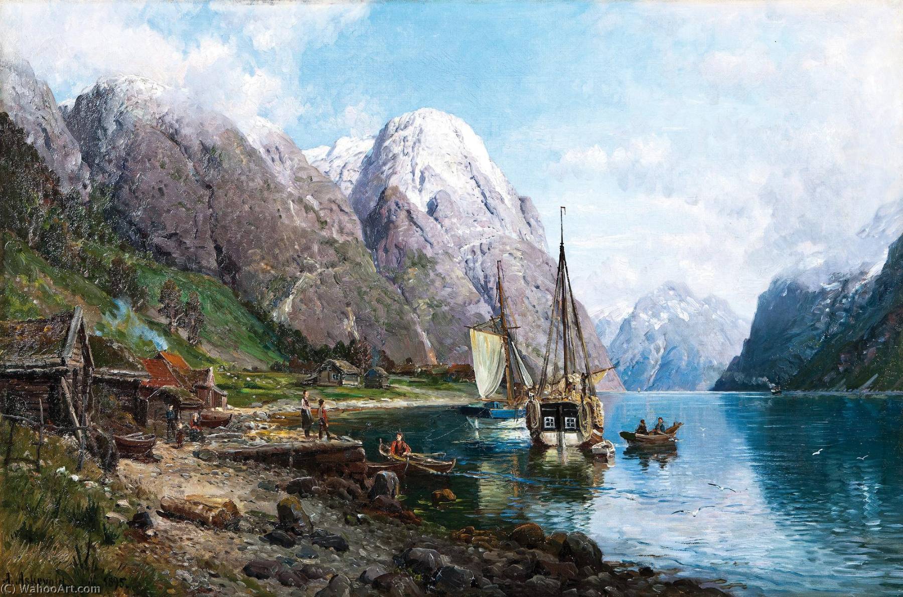 Harbor In The Sognefjord (also Known As From A Harbor In The Sognefjord) — Anders Monsen Askevold