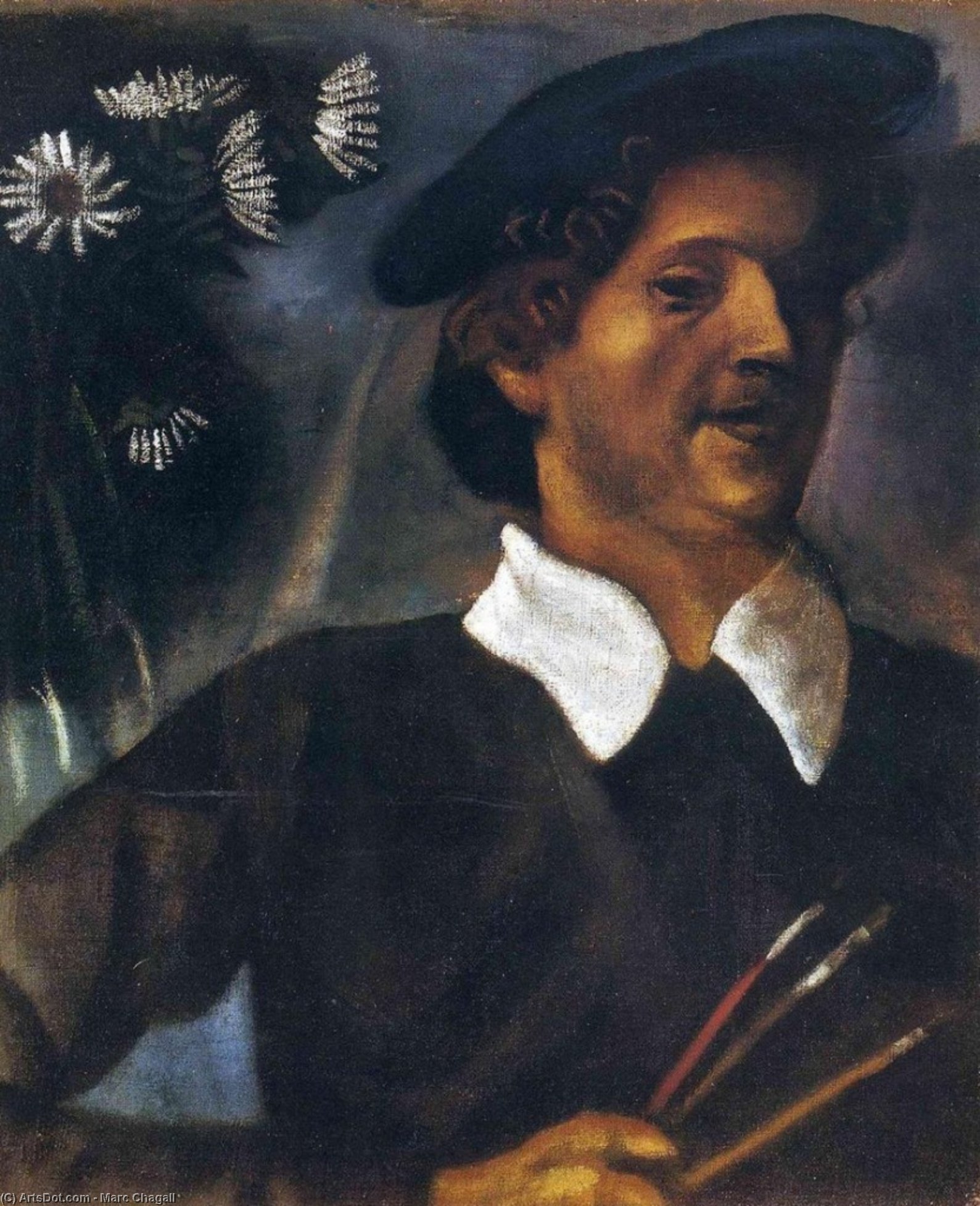 Self Portrait With Brushes — Марк Шагал