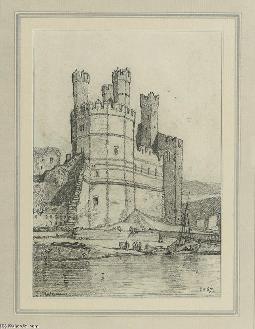 The Eagle Tower, Caernarvon Castle, North Wales — John Sell Cotman