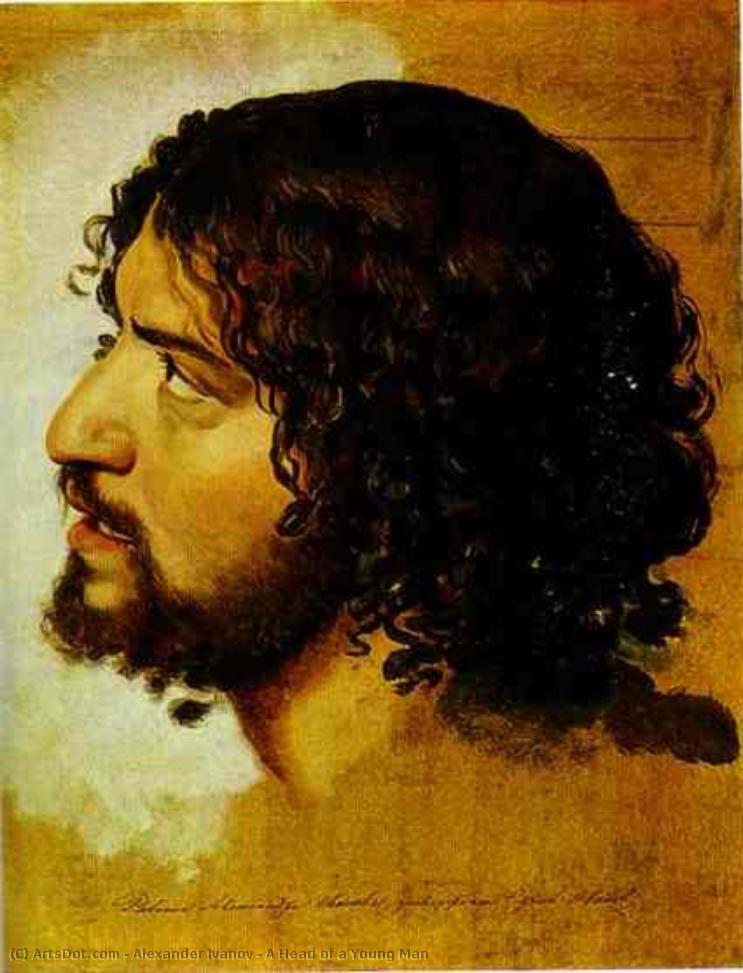 A Head Of A Young Man — Максим Никифорович Воробьёв