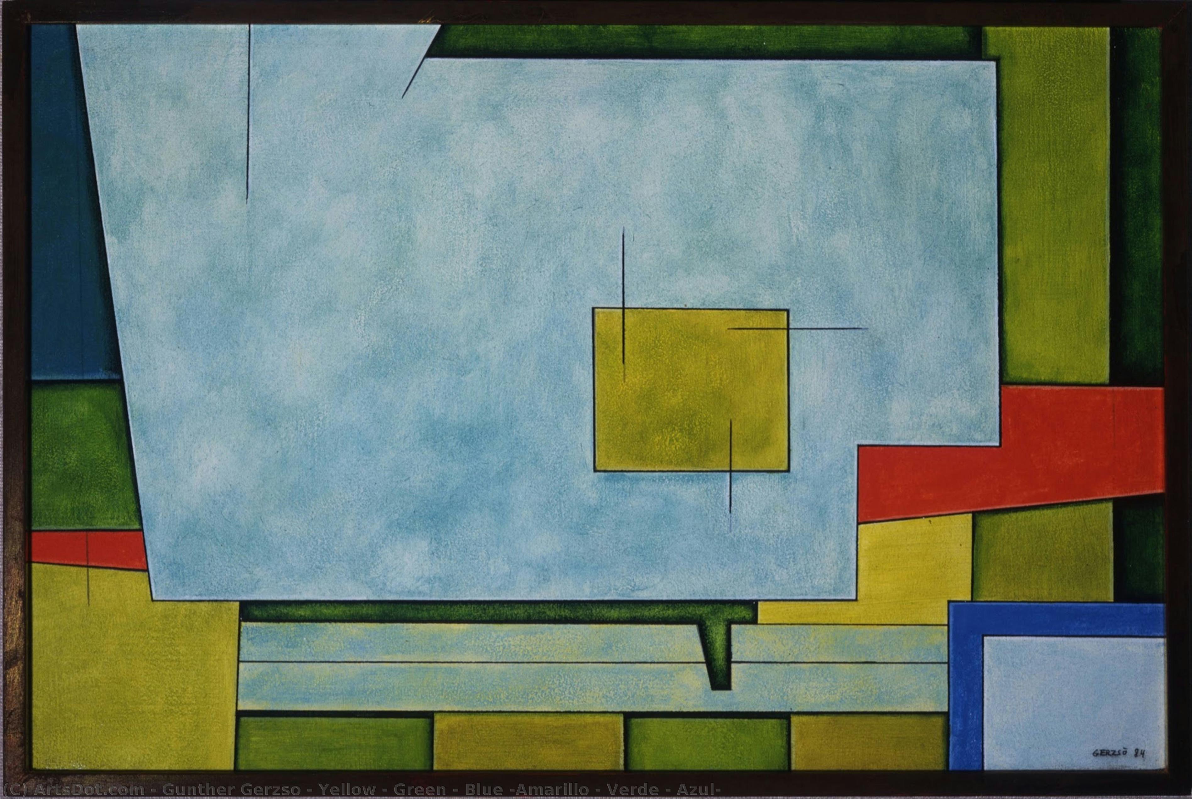 Yellow - Green - Blue (amarillo – Verde – Azul) — Gunther Gerzso