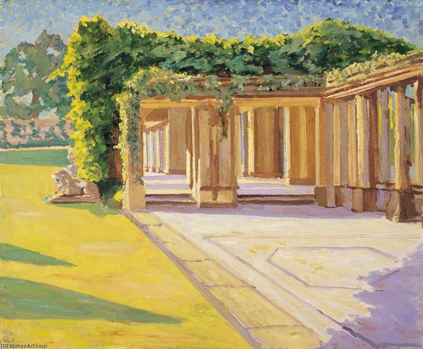 The Colonnaded Terrace At Hever Castle, Kent — Vinston Spenser Čerčil