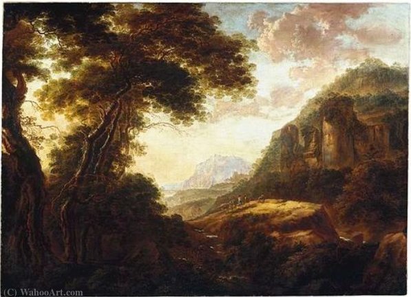 Landscape With A View Of The Ruins Of The Castle “caesar” Of Vaulx, Near The Schelde River — Gilles Neyts
