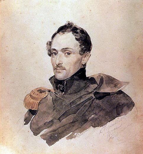 Portrait Captain A. M. Kostinitsa — Karl Pavlovich Bryullov