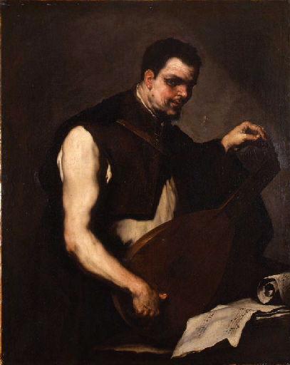 Musicien Accordant Son Luth — Luca Giordano