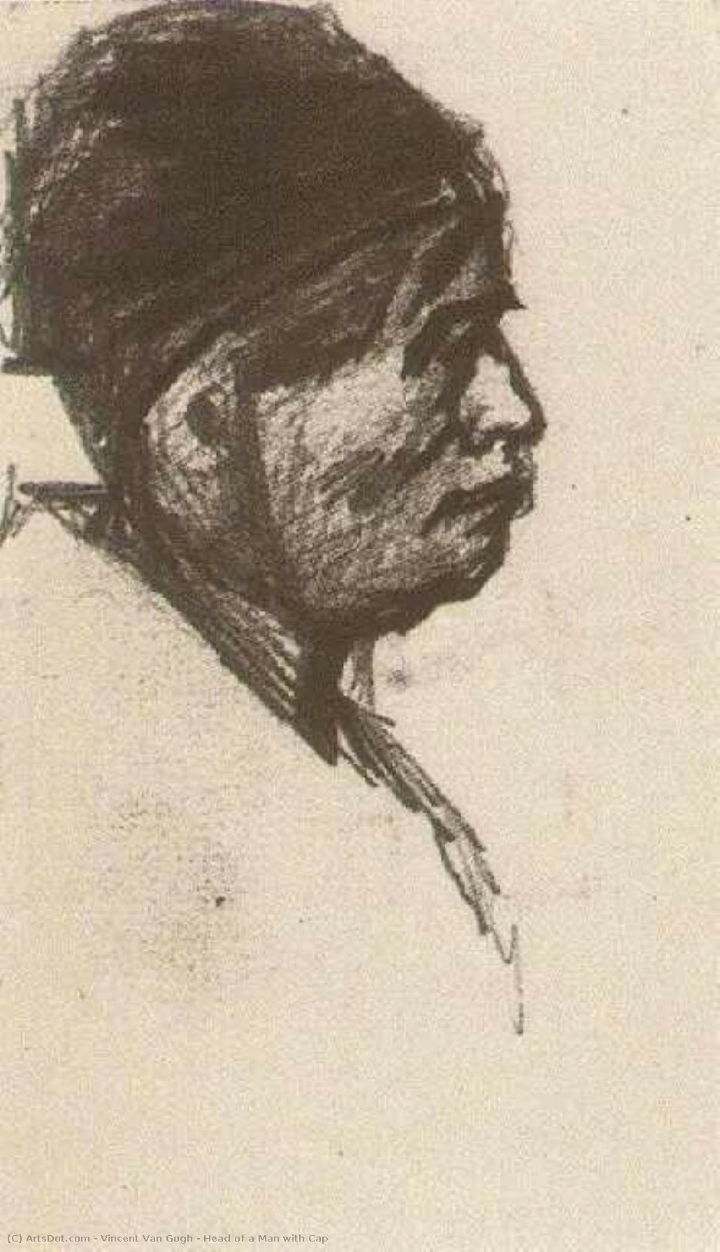 Head Of A Man With Cap — Vincent Willem Van Gogh