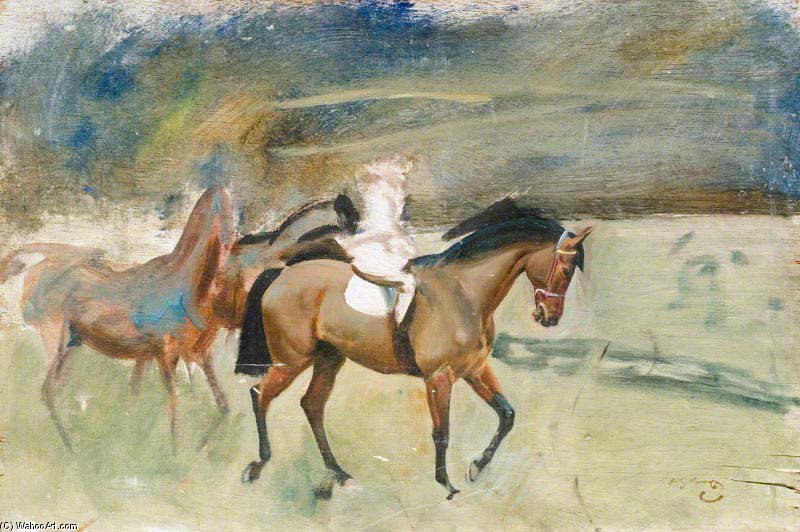 Study Of Racehorses — Sir Alfred James Munnings