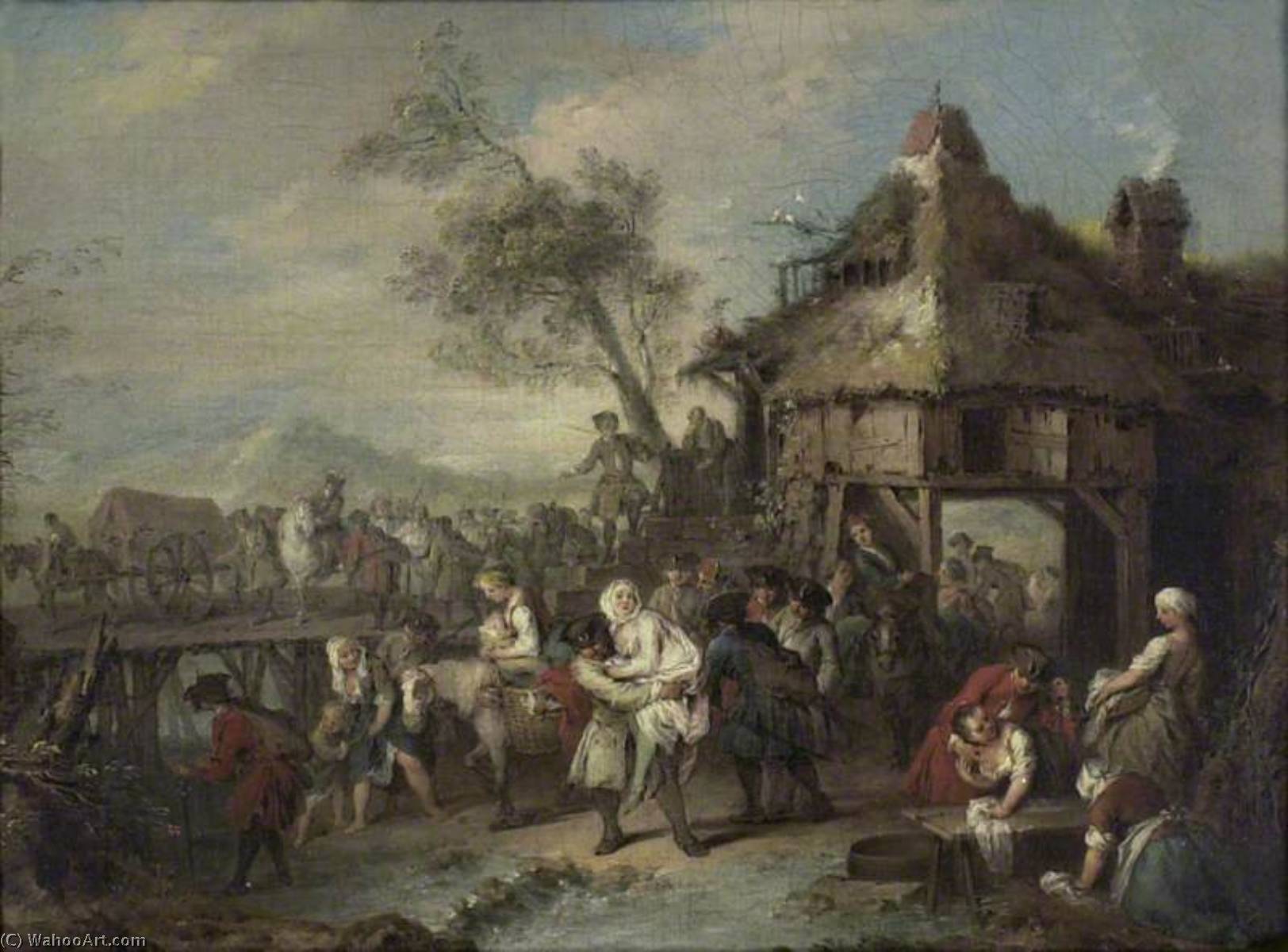 The Departure Of The Troops — Jean-baptiste Pater