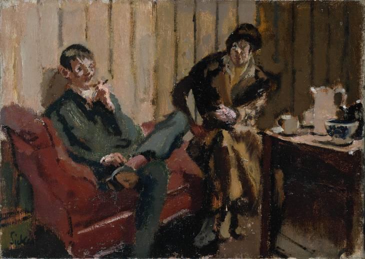 The Little Tea Party Nina Hamnett And Roald Kristian — Walter Richard Sickert