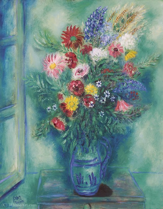 The Green Bouquet, (1968) — Reuven Rubin