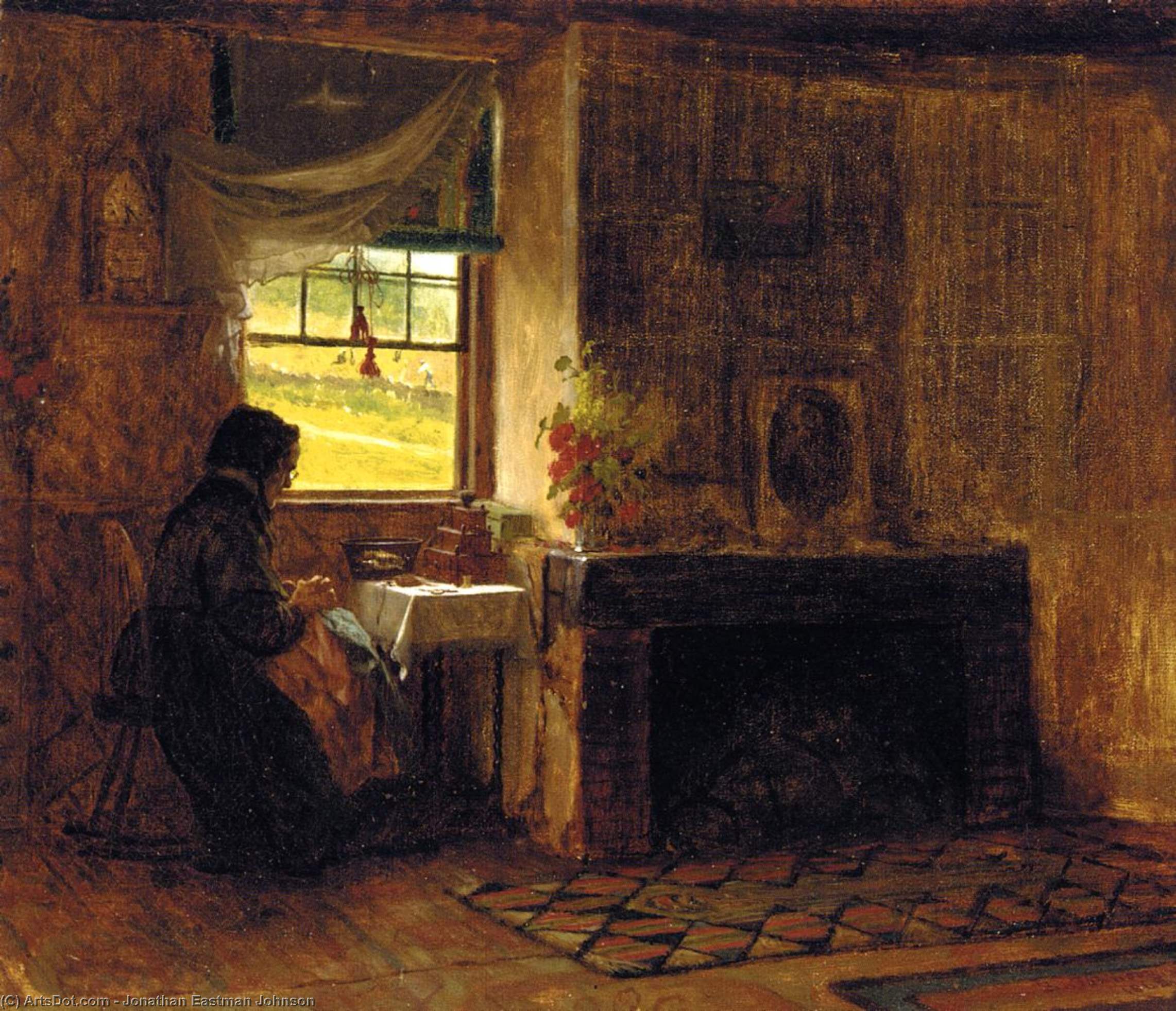 Interior Of A Farm House In Maine — Jonathan Eastman Johnson