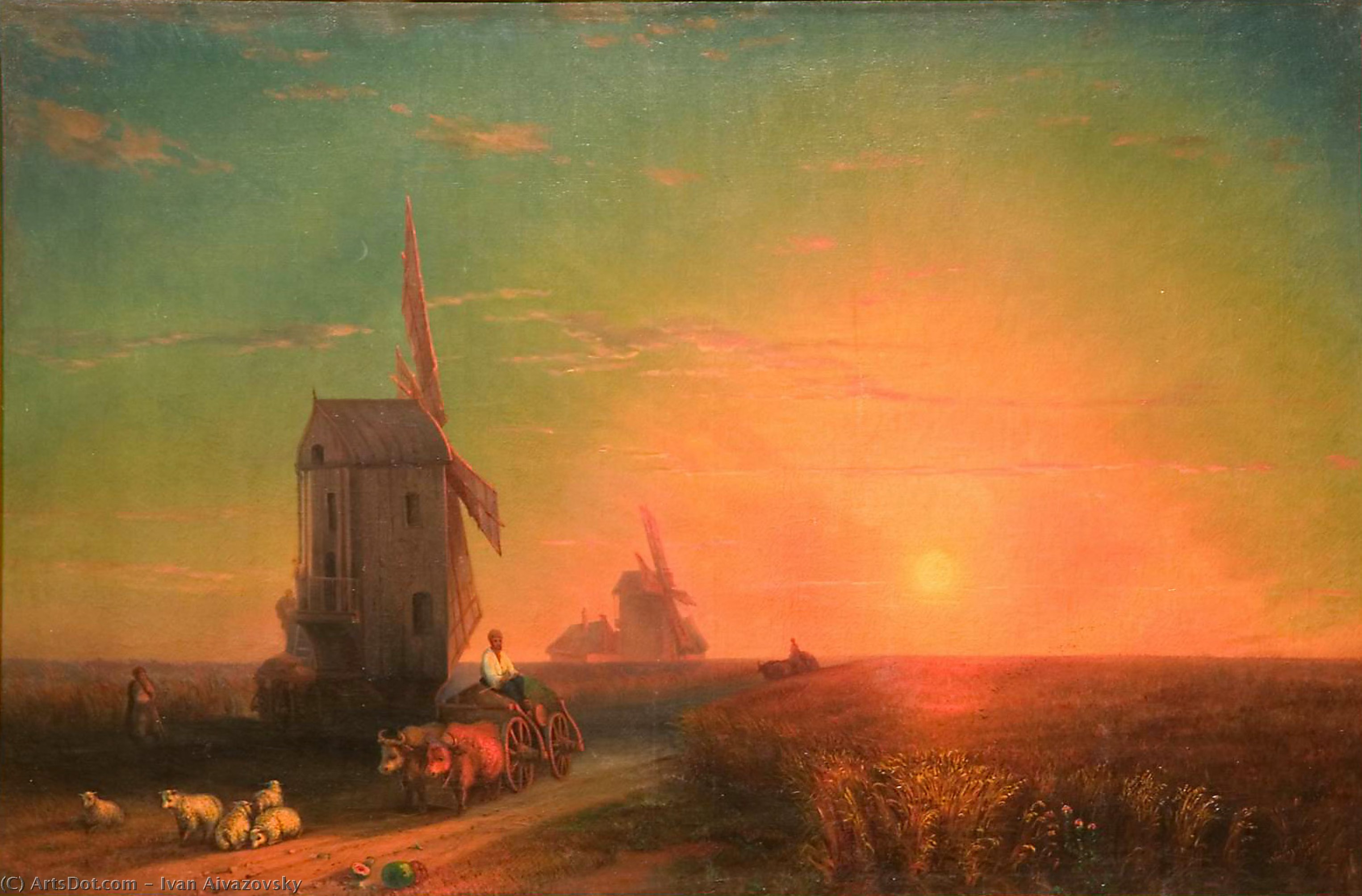 Sunset. Mill — アイヴァゾフスキー