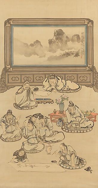 The Eight Immortals Of The Wine Cup — Tani Bunchō