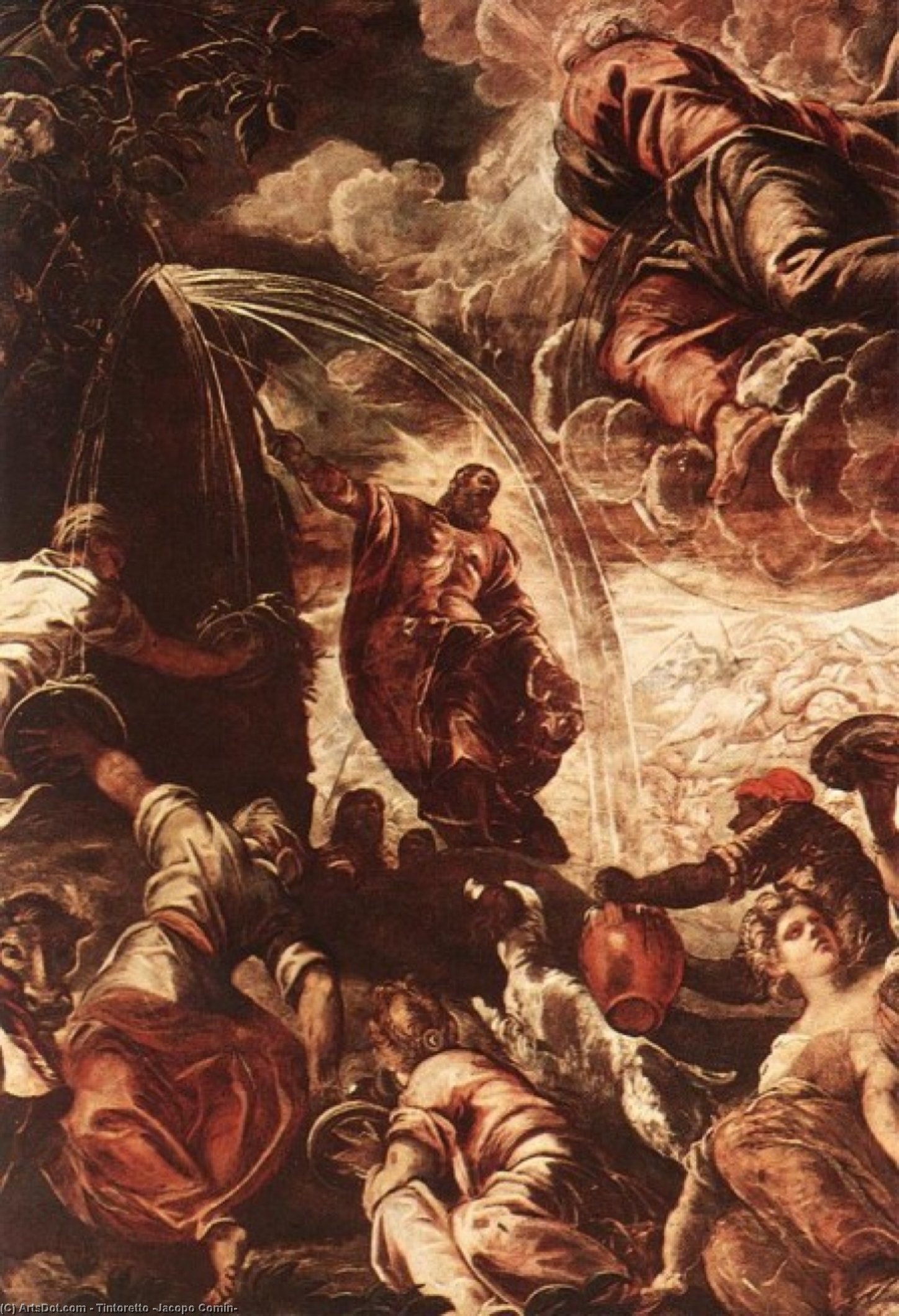 Moses Drawing Water From The Rock Detail1 — Jacopo Tintoretto