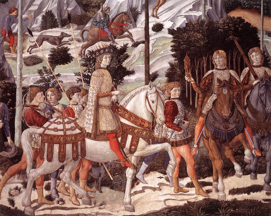 Procession Of The Magus Balthazar (detail) — Benozzo Gozzoli